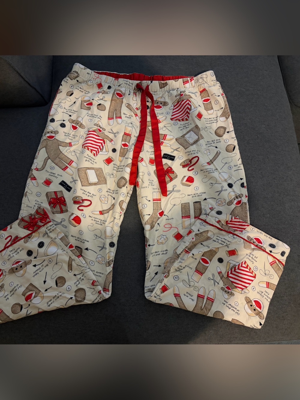 Nick and Nora How to Sew a Sock Monkey Pajama Pants